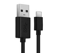 CELLONIC UC-E24 Cable de Datos USB 1m Compatible con Nikon Z5 Z5 II, Z6 Z6 II, Z7 Z7 II, Z FC, D6, D780 Cable Carga USB A Standard USB a USB C Type C 3.1 Gen 1 3A Negro PVC