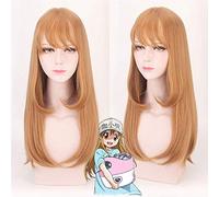 Cells at Work Cosplay Wig Synthetic Hair Halloween Costume Red Blood Hataraku Saibou Platelet Erythrocyte Leukocyte Party Wigs OneSize blonde