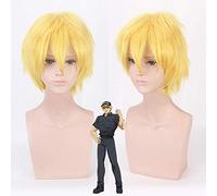 Cells at Work Cosplay Wig Synthetic Hair Halloween Costume Red Blood Hataraku Saibou Platelet Erythrocyte Leukocyte Party Wigs OneSize yellow