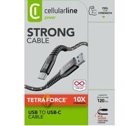 CELLULAR LINE TETRACABTYC1MK Cable De Datos USB-C De Kevlar Negro