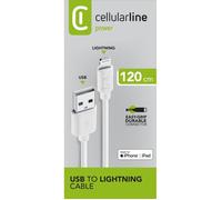 Cellular Line USBDATACMFIIPH5W Cable Lightning Para iPhone 5, 1.5m, Blanco