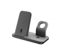 Cellularline | Trio Wireless Charger | Cargador inalámbrico 3 en 1 para Dispositivos Apple: iPhone, Apple Watch, Airpods