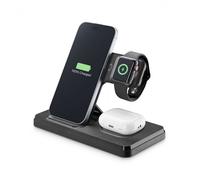 Cellular Line WIRESTAND3IN1FBK Base Carga Inalámbrica Wireless 15W 3 En 1