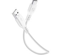 Cellularline 38570 - Cable USB (2 m, USB A, USB C, 2.0/3.0 (3.1 Gen 1), Male connector / Male connector, Blanco)