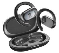 cellularline - Auricular Bluetooth Open-Ear - 54 Horas de autonomía - Certificado IPX5 Resistente al Sudor y a Las Salpicaduras - Diadema Ajustable - Negro