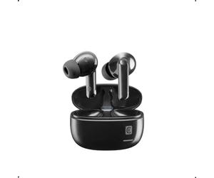 cellularline - Auriculares intrauditivos inalámbricos con Estuche de Carga - Bluetooth - con tecnología ANC y ENC - Autonomía Total 18 Horas - Negro