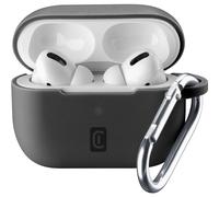 cellularline Bounce - Funda de Silicona Suave al Tacto para AirPod con Gancho para Apple AirPods Pro, Color Negro