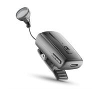 Cellularline | BTCLIPARDP | Auricolare Bluetooth Riavvolgibile con Clip - Durata Batteria 7h - Ricarica 1,5h - Connessione a 2 Cellulari