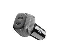 Cellularline - Car Power Hyper - Cargador de Coche de 2 Puertos - Potencia Total 65W - iPhone, Samsung, Xiaomi, OPPO y Otros Smartphones y Tablets - Negro