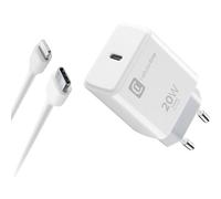 Cellularline | Caricabatterie da Rete | Caricabatterie da rete USB-C 20W per la carica Alla massima velocità di iPhone 8 e successivi con cavo USB-C to Lightning