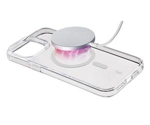 cellularline - Gloss mag - iPhone 15 - Funda con imanes para Cargar y acoplar a la Fuente de alimentación MagSafe - Transparente