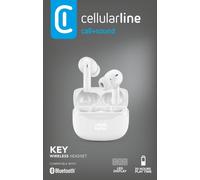 Cellularline key auriculares tws bluetooth con funda de carga y pantal