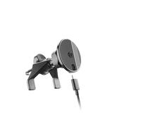 Cellularline mag Holder Soporte para Coche con Carga Inalámbrica 25W - con Nueva Tecnología Qi2.2 - Fijación Magnética Potente, Negro