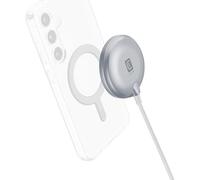 Cellularline mag Qi2 Wireless Charging Pad - Pad de Carga Magnética 15W, Certificado Qi2, Alineación Magnética Precisa, Diseño Soft Touch, Acabados Metalizados, mag Ring y Cable Trenzado 1m Incluido