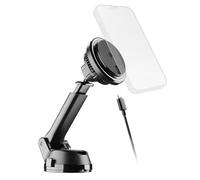 cellularline mag Qi2 Wireless Holder Soporte para Coche con Carga Magnética 15W, Compatible con MagSafe y Qi2, Ventosa o Rejilla, mag Ring Incluido, Cable USB y DIMA