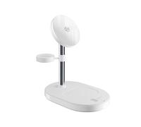 Cellularline mag Trio Cargador Inalámbrico Magnético - Estación de Carga Inalámbrica 25W 3 EN 1 - Certificada con Tecnología Qi2.2, Blanco