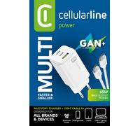 Cellularline multipower 65w kit - smartphone, tablet e laptop cargador