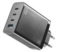 cellularline - Nano GAN 100W - Cargador de 100W con 4 Puertos - Tecnología GAN - Ideal para Smartphones, Tablets y Portátiles USB-C hasta 100W