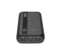 Cellularline - Power Bank 10.000 - Capacidad: 10.000 mAh - Entrada: 1 x USB-C 10.5W - Salida: 1xUSB 12W - Celdas: Li-Ion Battery - LED Luminosos Indican Carga restante - Negro