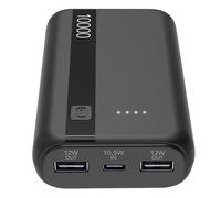 Cellularline - Power Bank 10.000 - Capacidad: 10.000 mAh - Entrada: 1 x USB-C 10.5W - Salida: 1xUSB 12W - Celdas: Li-Ion Battery - LED Luminosos Indican Carga restante - Negro