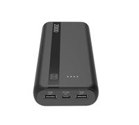 Cellularline - Power Bank 20000 - Capacidad: 20000 mAh - Entrada: 1 x USB-C 10,5 W - Salida: 1 x USB 12 W - Celdas: Batería de Iones de Litio - LED Brillantes Indican la Carga restante - Negro