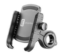 cellularline | Rider Steel - Universale - Supporto Porta Smartphone in Alluminio da Manubrio Tondo Moto e Bici - Universale per Tutti i Cellulari - Rotazione a 360 - Stabile e Solido