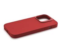 cellularline - Sensation+ para iPhone 15 - Carcasa rígida de Silicona con Acabado Suave sin Efecto Agarre - Bordes, Botones, cámara y Conectores protegidos - Rojo