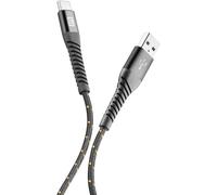 Cellularline TETRACABTYC2MK - Cable USB (2 m, USB A, USB C, 3.1 (3.1 Gen 2), Negro, Gris)