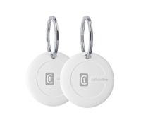 Cellularline TRACY - Localizador de objetos compatible con Apple iOS Find My - Batería reemplazable (Duración 1 año) - Resistente al polvo y al agua hasta 1m de profundidad - Pack con 2 TRACY - Blanco