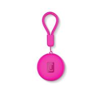 Cellularline Tracy Tag Rosa para Android, Mini Rastreador Inteligente con App Encontrar mi Dispositivo de Google, Compatible con Accesorios AirTag, Batería Reemplazable