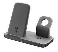 Cellularline | Trio Wireless Charger | Cargador inalámbrico 3 en 1 para Dispositivos Apple: iPhone, Apple Watch, Airpods