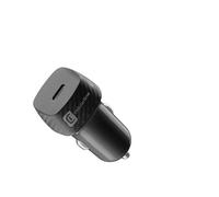 Cellularline - USB-C Car Power 20W - Cargador de Coche USB-C 20W - Adaptador de Enchufe para Encendedor de Cigarrillos automático 12V/24V - Protección contra sobrecargas y Cortocircuitos - Negro