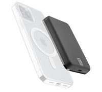 Cellularline | Wireless Power Bank mag 5000 | Cargador portátil Compatible con ecosistema mag Safe - Capacidad 5000mAh - Carga inalámbrica 7.5W - 1xUSB-C 18W - para iPhone 12 y posteriores - Negro