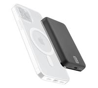 Cellularline | Wireless Power Bank mag 5000 | Cargador portátil Compatible con ecosistema mag Safe - Capacidad 5000mAh - Carga inalámbrica 7.5W - 1xUSB-C 18W - para iPhone 12 y posteriores - Negro