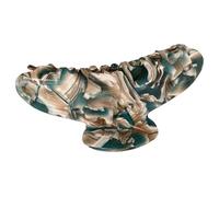 Cellulose Hair Clamp - Non Slip French Style Barrettes, Patterned Acetate Jaw Clips with Polished Teeth, High Shine Aesthetic Headpiece, Ideal for Romantic Dating and Home Grooming