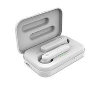 Celly Auriculares Bluetooth 5.0 TWS con Micrófono BUZ1, Auriculares Inalámbricos con Sonido y Llamadas en Estéreo, Teclas Multifunción Control Remoto con Caja de Carga Portátil. Blanco