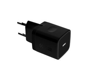 Celly Black Label Cargador de pared con puerto USB-C, 20W