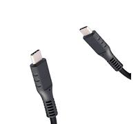 Celly, Cable con conectores USB-C Línea Black Label, cable de PVC, compatible con Power Delivery, 60 W incluidos, carga rápida, cable de 2 metros de longitud, negro