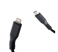 Celly, Cable con conectores USB y Lightning Línea Black Label, cable de PVC con carga rápida, cable de 2 metros de longitud, hasta 2,4 A de potencia de salida, negro