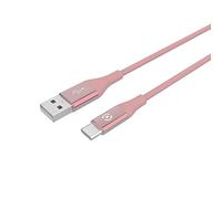 Celly Cable USB A USB-C Silicona 1M Rosa