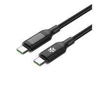 Cable USB-C Celly USBCUSBC100WLED Negro