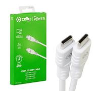 CELLY Cable USBC A USBC 60W 1M Blanco