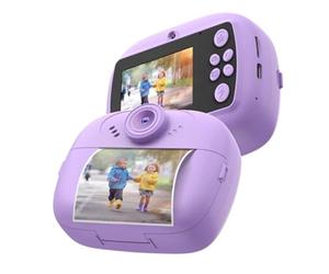 Celly, Cámara fotográfica para niños con impresión instantánea, cámara para niños con 30 Efectos, Tiempo de Carga de 150 Minutos, Color Morado