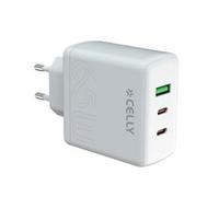 Celly Cargador de Pared TC3GAN65WEVOWH Blanco 65 W