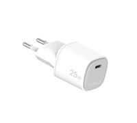 Celly Cargador de Pared USB-C 25W con Tecnología GAN - Cargador Rápido Compacto para Smartphone - Blanco