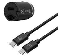 Cargador de Coche USB-C Celly CCMINITYPEC Negro