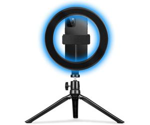 Celly CLICKRINGRGBBK Anillo de Luz con Tripode para Movil USB Negro