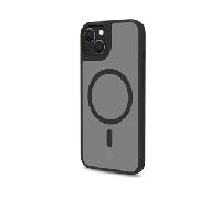 CELLY COVER GELSKIN TPU MAGSAFE IPHONE 14 PLUS TRANSPARENTE Y NEGRO MAGMATT1026BK