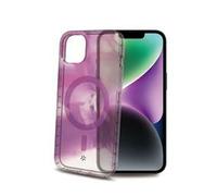 Celly funda para móvil iphone 15 morado transparente
