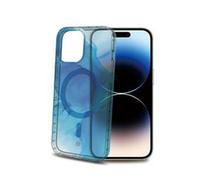 Celly funda para móvil iphone 15 pro azul transparente